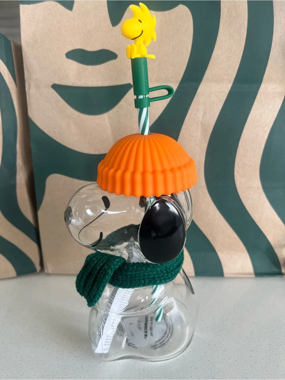 Peanuts Snoopy Starbucks Collection Glass Cup 🎃